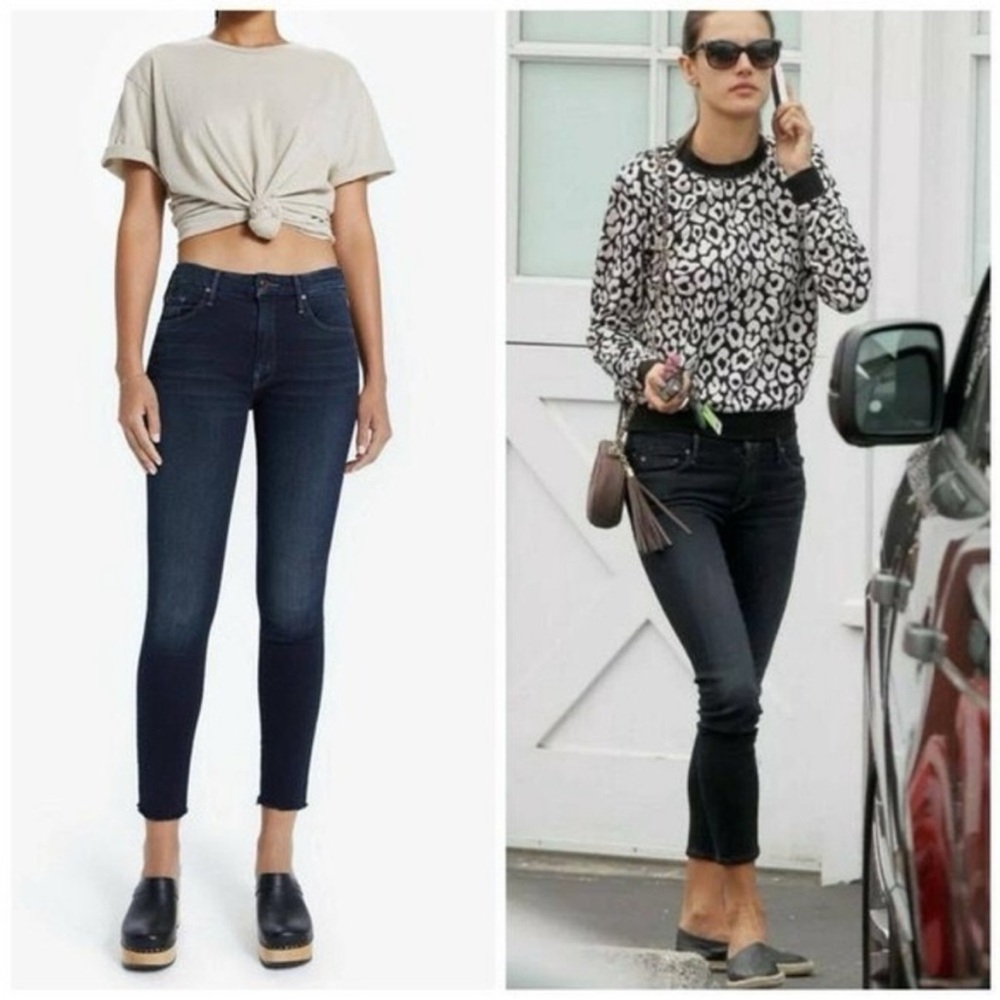 MOTHER The Looker Crop Jeans Coffee Tea or Me Size 27